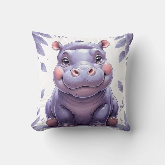 Happy Hippo Kussen (Voorkant)