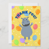 Happy Hippo Merci Cartes (Horizontal) (Devant)