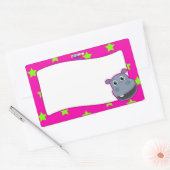 Happy Hippo Nom étiquette Sticker (Enveloppe)