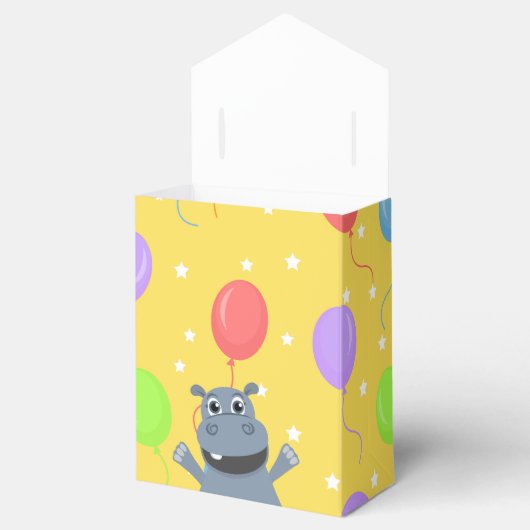 Happy Hippo Party Favor Box Bedankdoosjes (Geopend)