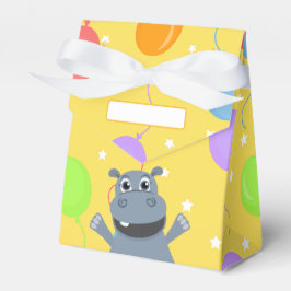 Happy Hippo Party Favor Box Bedankdoosjes