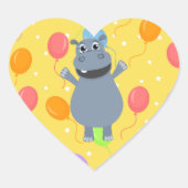 Happy Hippo Sticker (Voorkant)