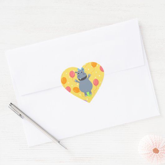 Happy Hippo Sticker (Envelop)