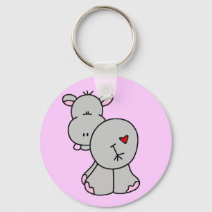 Happy Hippo Tshirts en Gifts Sleutelhanger
