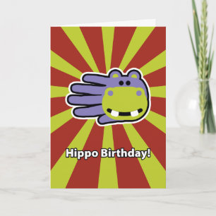 Happy Hippo Verjaardag Kaart