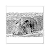 Happy Hippo Zelfinktende Stempel (Design)