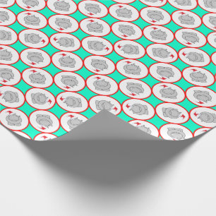 Happy Hippopotamus Kerstmis Cadeaupapier