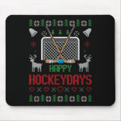 Happy Hockey Days Hockeydays Ugly Christmas Xmas S Muismat (Voorkant)
