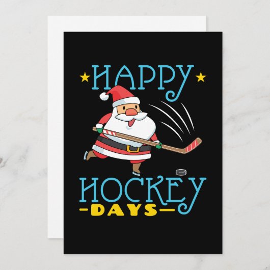 Happy Hockey Days Kerstkerstkerstkerstkerstkerstke Feestdagenkaart (Voorkant / Achterkant)