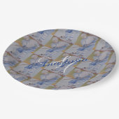 HAPPY HOCKEY PARTY MONOGRAM PAPIEREN BORDJE (Gekanteld)