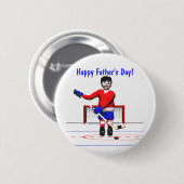 Happy Hockey Vaderdag Ronde Button 5,7 Cm (Voorkant /achterkant)