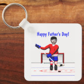 Happy Hockey Vaderdag Sleutelhanger (Voorkant)