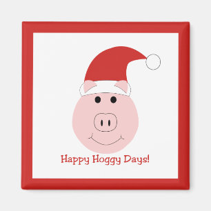 Happy Hoggy Days Holiday magnet vierkant Magneet