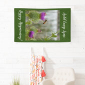 Happy Hogmanay Auld Lang Syne Thistle Spandoek (Insitu)