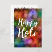 Happy Holi Bokeh Kaart (Voorkant / Achterkant)