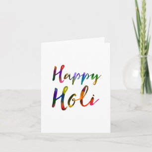 Happy Holi Bokeh Lights Feestdagen Kaart