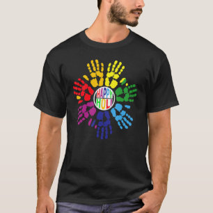 Happy Holi Colorful Hands Print Colors India Dance T-shirt