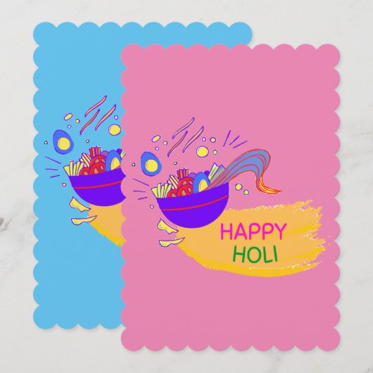 "Happy Holi - een feestelijke kunst" Kaart (Voorkant / Achterkant)
