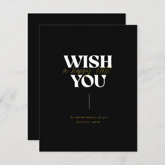 Happy Holi Feestdagenkaart (Voorkant / Achterkant)