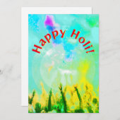 Happy Holi Feestdagenkaart (Voorkant / Achterkant)
