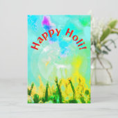 Happy Holi Feestdagenkaart (Staand voorkant)