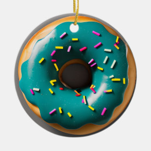 Happy Holi-Glaze   Grappige Donut Pun Kerstmis Keramisch Ornament
