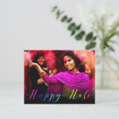 Happy Holi Hai Typographie Photo - Carte postale (Debout devant)