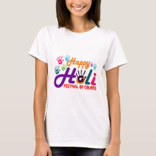 Happy Holi T-shirt voor Unisex