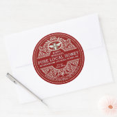 Happy Holiday APIARY Honey Label Red (Envelop)