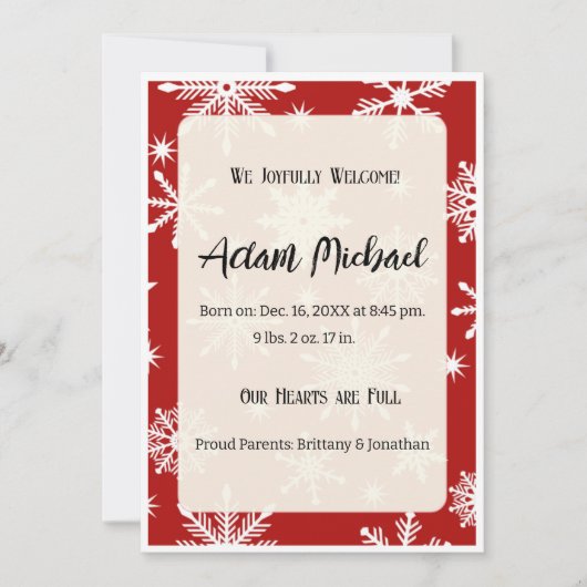 Happy Holiday Baby Faire-part de naissance Photo (Devant)