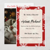 Happy Holiday Baby Faire-part de naissance Photo (Devant / Derrière)