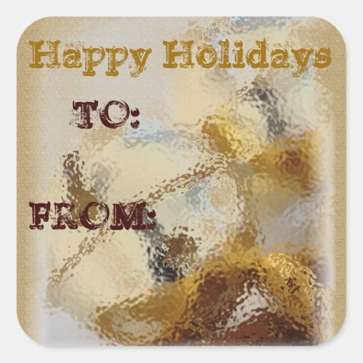 Happy Holiday Bells Étiquette cadeau (Devant)