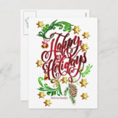 Happy Holiday Briefkaart (Voorkant / Achterkant)