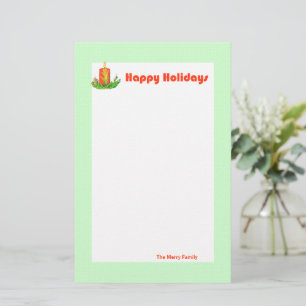 Happy Holiday Candle Briefpapier