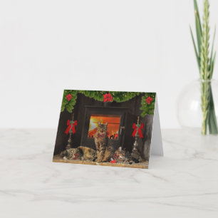 "Happy Holiday Cats"-briefkaart Notitiekaartje