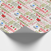 Happy Holiday Cheers Custom Logo Foto Kerstmis Cadeaupapier (Hoek)