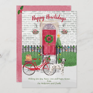 Happy Holiday Dalmatian Bicycle Red Dedoor