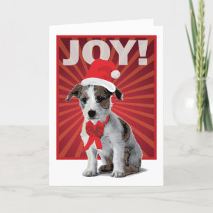 Happy Holiday Dog - Jack Russell Santa Feestdagen Kaart