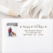 HAPPY HOLIDAY FOTO RETOURADRES LABEL (Insitu)