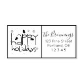 Happy Holiday Geplande Aangepaste feestdag Adres Zelfinktende Stempel (Design)