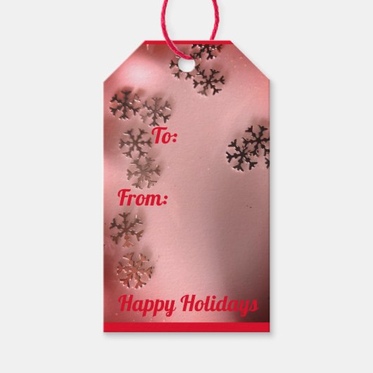 Happy Holiday Gift Label Cadeaulabel (Voorkant)
