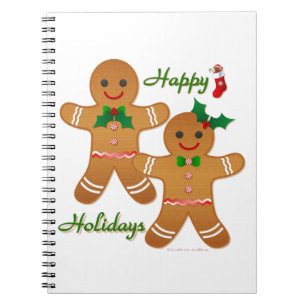 Happy Holiday Gingerbrood Man Boy Girl Notitieboek