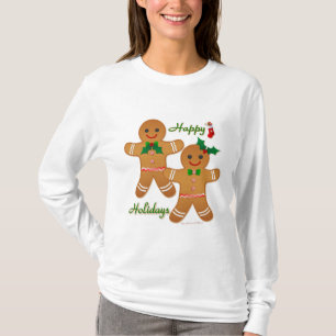 Happy Holiday Gingerbrood Man Boy Girl T-shirt