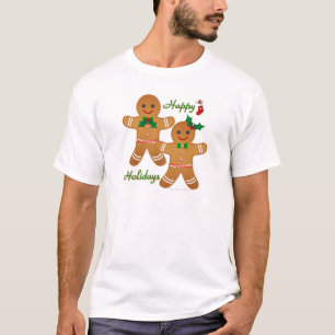 Happy Holiday Gingerbrood Man Boy Girl T-shirt
