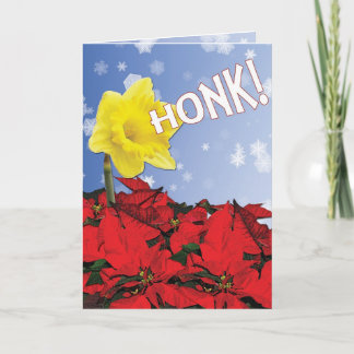Happy Holiday Honking Daffodil Feestdagen Kaart