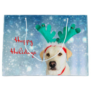 Happy Holiday Labrador Dog Festive Cute Groot Cadeauzakje