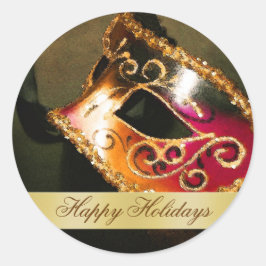 Happy Holiday  Masquerade Envelope Sticker