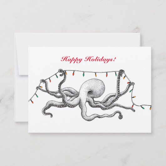 Happy Holiday Octopus Card Kaart (Voorkant)