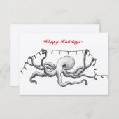 Happy Holiday Octopus Card Kaart (Voorkant / Achterkant)