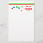 Happy Holiday Ornaments Briefpapier (Voorkant)